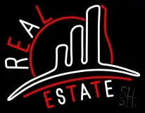 Real Estate With Logo 3 LED Neon Sign