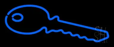 Blue Key Logo 1 LED Neon Sign