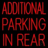 Additional Parking In Rear LED Neon Sign