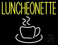 Luncheonette With Coffee Glass LED Neon Sign