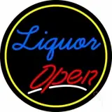Blue Liquor Open 1 LED Neon Sign
