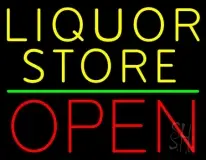 Liquor Store Open 1 LED Neon Sign