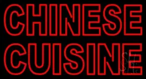 Red Chinese Cuisine 1 LED Neon Sign