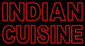 Red Indian Cuisine 2 LED Neon Sign