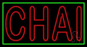 Double Stroke Red Chai LED Neon Sign