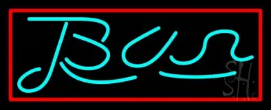 Decorative Bar With Red Border LED Neon Sign