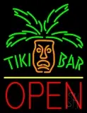Green Tiki Bar With Palm Tree LED Neon Sign