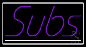 Purple Subs With White Border LED Neon Sign