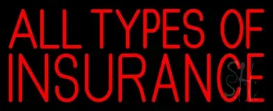 All Types Insurance LED Neon Sign