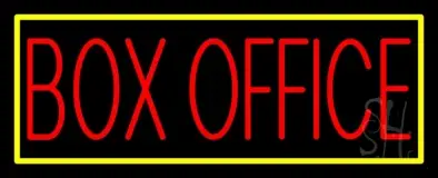 Box Office With Yellow Border LED Neon Sign