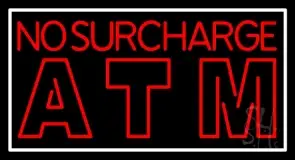 No Surcharge Atm LED Neon Sign