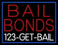 Red Bail Bonds Get Bail LED Neon Sign