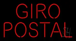 Red Giro Postal LED Neon Sign