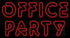 Red Office Party LED Neon Sign