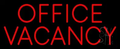 Red Office Vacancy LED Neon Sign