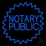 Blue Notary Public LED Neon Sign