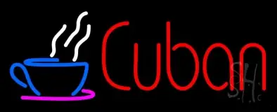 Cuban With Coffee Cup 2 LED Neon Sign