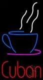 Cuban With Coffee Cup LED Neon Sign