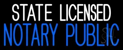 State Notary Public Licensed LED Neon Sign