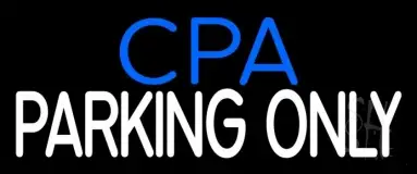 Cpa Parking Only LED Neon Sign
