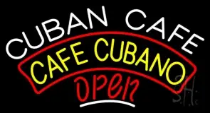 Cuban Cafe Open LED Neon Sign