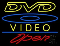 Dvd Video With Cd Logo Open LED Neon Sign
