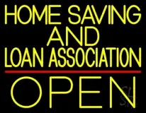 Home Savings And Loan Association Open LED Neon Sign