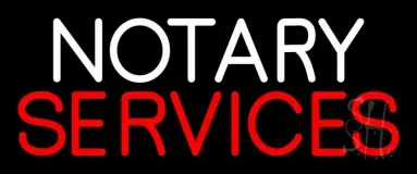 Notary Services Open LED Neon Sign