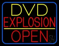Red Dvd Explosion Open Blue Border LED Neon Sign