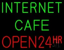 Internet Cafe Open 24 Hr LED Neon Sign