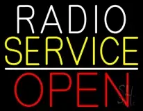 Radio Service Open Block LED Neon Sign