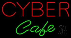 Red Cyber Cafe LED Neon Sign