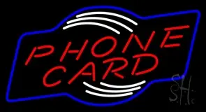 Red Phone Card LED Neon Sign