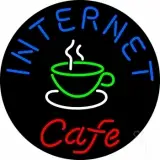 Round Internet Cafe LED Neon Sign