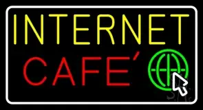 Yellow Internet Cafe LED Neon Sign