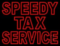 Double Stroke Speedy Tax Service LED Neon Sign