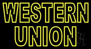 Double Stroke Western Union LED Neon Sign