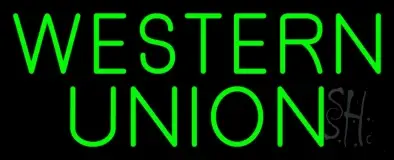 Green Western Union LED Neon Sign