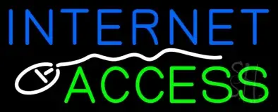Internet Access With Mouse Logo LED Neon Sign
