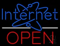 Internet Open Logo White Line LED Neon Sign