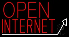 Internet Open With Arrow LED Neon Sign