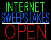 Internet Sweepstakes Open LED Neon Sign