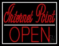 Red Internet Point Open LED Neon Sign