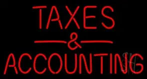 Taxes And Accounting LED Neon Sign