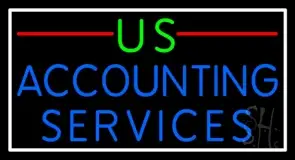 Us Accounting Service 2 LED Neon Sign