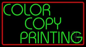 Color Copy Printing Red Border LED Neon Sign