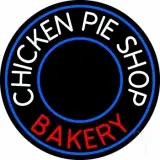 Chicken Pie Shop Bakery Circle LED Neon Sign