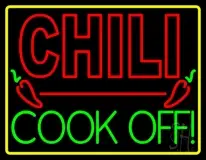 Chili Cook Off With Border LED Neon Sign