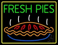 Fresh Pies With Border LED Neon Sign