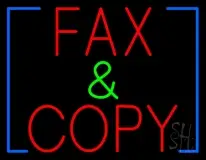 Red Fax And Copy LED Neon Sign